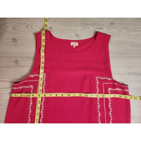 Vintage Hot Pink Sleeveless Pixley Top w/ Stitching Sz L - Picture 6 of 7